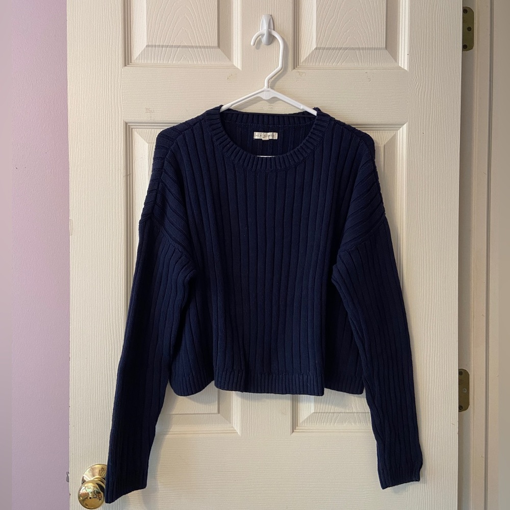 Long Sleeve Navy Sweater